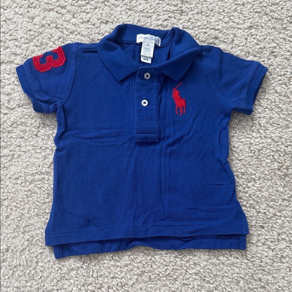 Polo by Ralph Lauren Kids Royal Blue Polo with Red Logo